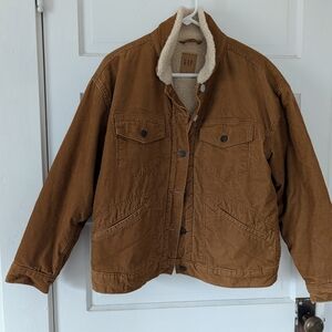 GAP Men's Small Tan Corduroy Jacket with Sherpa Lining: NWOT